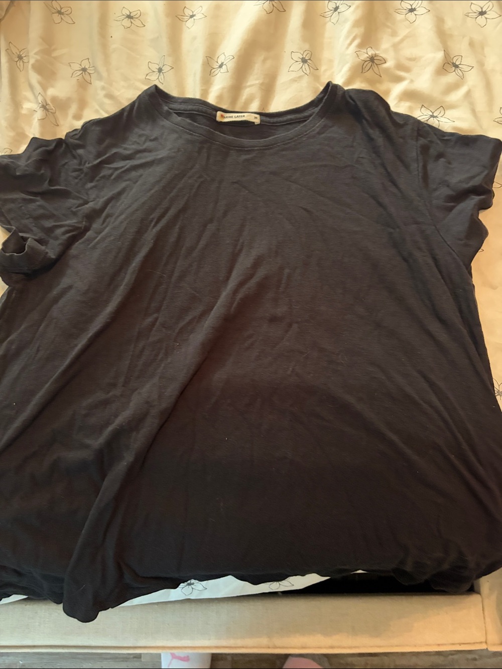 Marine layer Black Short-Sleeve Crewneck Tee